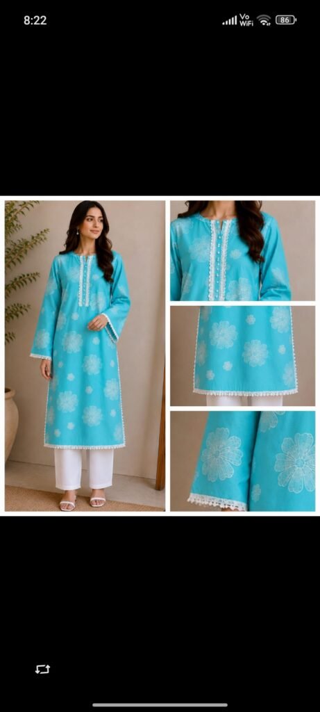 2 piece lawn suit