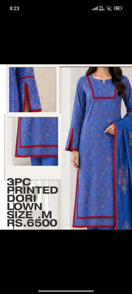 3 piece dori lawn suit