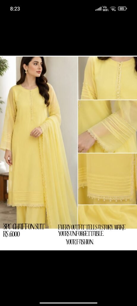 3 piece shiffon suit