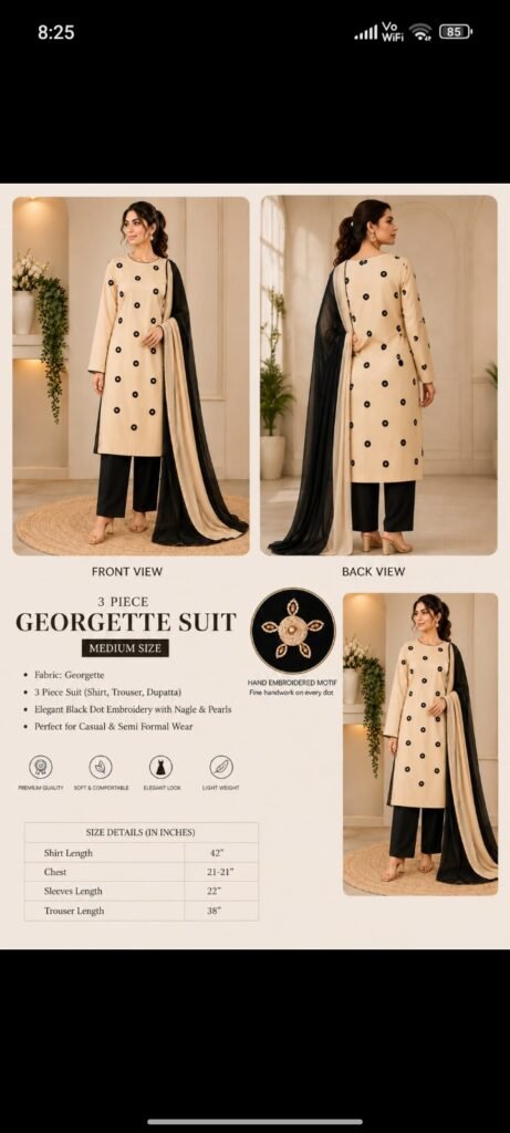 3 piece Georgette suit